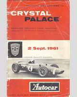 Programme Cover - BARC Crystal Palace [Handicap] 1961