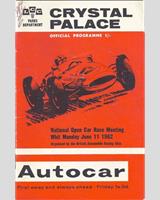 Programme Cover - National Open Crystal Palace [S1.15] 1962