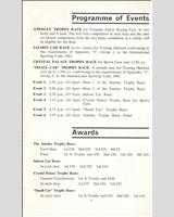 Schedule of Events - Crystal Palace Trophy Race for Sports Cars over 1150 cc 1963