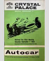 Programme Cover - Crystal Palace - Anerley Trophy 1963