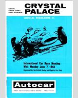 Programme Cover - Crystal Palace International - Grand Touring 1965