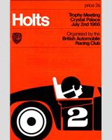 Programme Cover - Crystal Palace - Grand Touring 1966