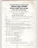 Schedule of Events - SCCA National Cumberland [CP+DP] 1968