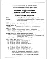 Schedule of Events - SCCA National Cumberland [AP+BP] 1970