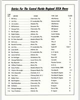 Entry List - SCCA Regional Daytona [A-B-G-H-I] 1960