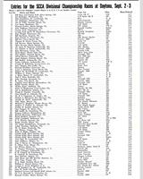 Entry List - Paul Whiteman Trophy Daytona 1961