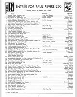 Entry List - Daytona 250 Miles Paul Revere 1975