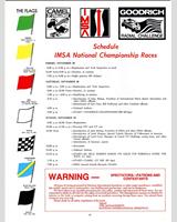Schedule of Events - Daytona Finale 250 Miles 1975