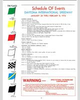 Schedule of Events - Daytona 24 Hours 1976