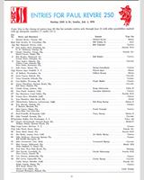 Entry List - Daytona 250 Miles Paul Revere 1976