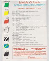 Schedule of Events - Daytona 24 Hours 1977