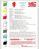 Schedule of Events - Daytona 250 Miles Paul Revere 1977