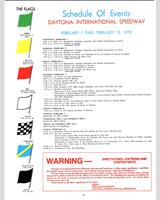 Schedule of Events - Daytona 24 Hours 1978