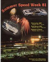 Programme Cover - Daytona 250 Miles Paul Revere 1981