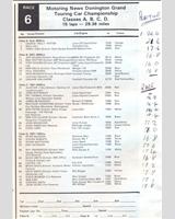 Entry List - MN GT Donington 1982