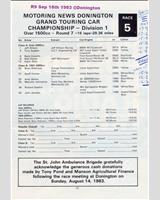 Entry List - MN GT Donington 1983