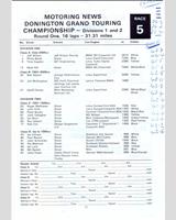 Entry List - MN GT Donington 1984