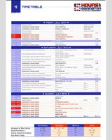 Schedule of Events - Donington 6 Hours 2012