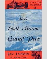 Programme Cover - South African Grand Prix - Formula Libre 1960