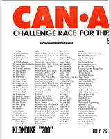 Entry List - Can-Am Edmonton 1970