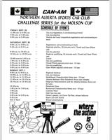 Schedule of Events - Can-Am Edmonton 1972