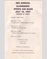 Schedule of Events - ICNSCC Ellensburg - Production Classes F, G, H & I 1957