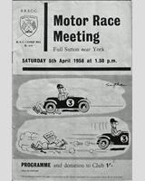 Programme Cover - BRSCC Full Sutton [PS] 1958