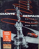 Programme Cover - Giants' Despair Hillclimb 1953