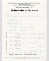 Schedule of Events - SCCA National Glendale [FM+GM+HM] 1955