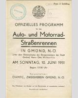 Programme Cover - Gmünd 1951