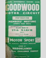 Programme Cover - BARC Goodwood [Handicap C] 1954