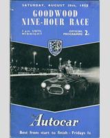 Programme Cover - Goodwood 9 Hours 1955