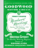 Programme Cover - BARC Goodwood [Handicap D] 1959