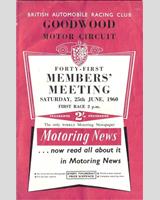 Programme Cover - BARC Goodwood [S1.1] 1960