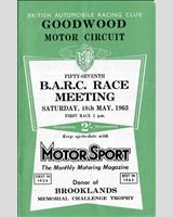 Programme Cover - BARC Goodwood [GT] 1963