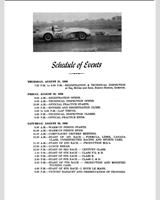 Schedule of Events - LASC Green Acres [Le Mans] 1958
