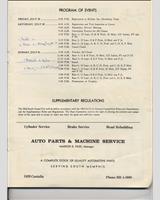 Schedule of Events - SCCA Regional Halls [EP+FP+GM+FJr.] 1963
