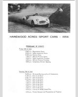 Schedule of Events - Harewood Acres - Sports Cars Unlimited 1956