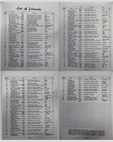 Entry List - 1 h Harewood Acres 1957