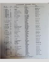 Entry List - 6 h Harewood Acres 1960