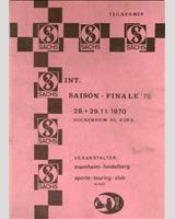 Programme Cover - Hockenheim Finale [GT] 1970