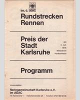 Programme Cover - Karlsruhe Hockenheim [T/GT] 1976