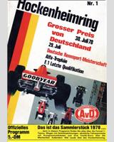 Programme Cover - DRM Hockenheim Grand Prix 1978