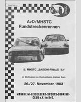 Programme Cover - Hockenheim Finale 1983