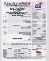 Schedule of Events - Nextel 250 Homestead 2002