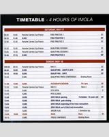 Schedule of Events - Imola 4 Hours 2014