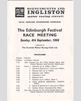 Schedule of Events - SMRC Ingliston [Clubman] 1966
