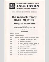 Schedule of Events - SMRC Ingliston [S1.2] 1966