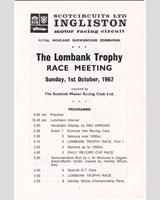 Schedule of Events - SMRC Ingliston [Special GT] 1967