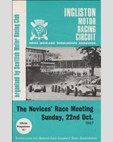 Programme Cover - SMRC Ingliston [S/Special GT1.2] 1967